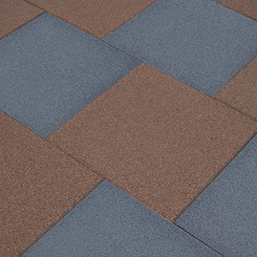 Möbelselect Fallschutzfliesen 24 Stück Gummi 50x50x3cm grau