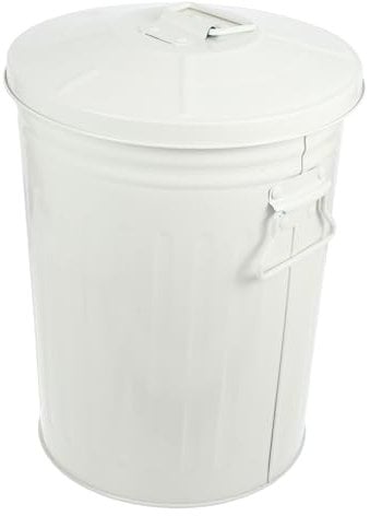 BUGUUYO Papelera Exterior De Metal Contenedor Basura Cubo Basura Con Tapa Para Oficina y Hogar