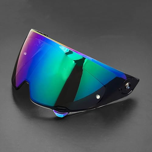 POIBNZ Visiera per Casco per RUROC Atlas 3.0 4.0, Visiera Colorata Lenti per Caschi da Moto, Lenti del Parabrezza del Casco Ricambio per Visiera Protettiva,C Fantasy