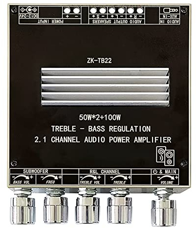 Audio -Leistungsverstärkermodul 2.1 Kanal Wireless Bluetooth Audio -Verstärker -Board mit schrittloser Stimmung für Heimkino -Systeme und Musikbegeisterte PCB Messing Abs Material