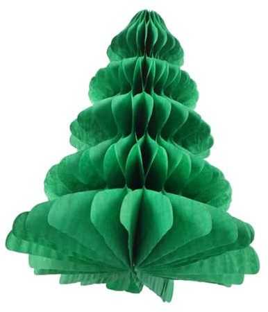 SOLUSTRE Papier Weihnachtsbaum Dekoration Grün Wabenmuster Faltbar Für Tischdeko Weihnachtsdeko Aus Papier Hängekugeln Für Heimparty
