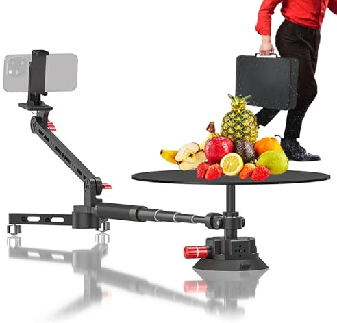 Tourne-disque rotatif à 360 degrés pour appareil photo - Pour photographie de produits et vidéos - Distance de prise de vue 0-110 cm