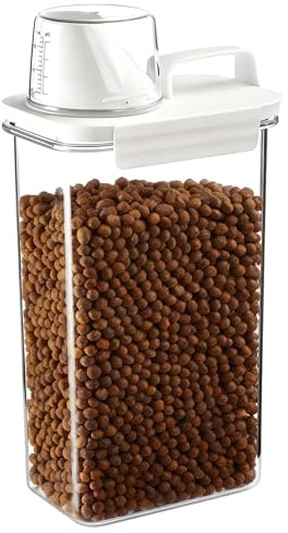 pozuauoa 2300ml Dog Food Storage Container transparent, Pet Food Storage Container, Dog Foods Containers for Dry Foods, DOG Biscuit Containers Moisture-Proof for Pets Animal Dry Treat