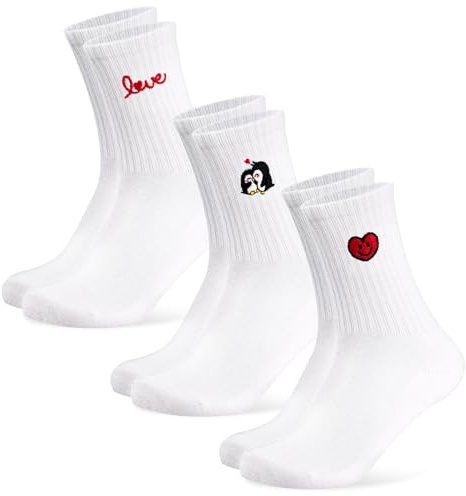 Niofind Lustige Tennissocken für Damen & Herren, Baumwoll Sportsocken mit Aperol Motiv, 3 Paar Statement Socken mit Cocktails, Valentinstag Geburtstag Geschenk für Frauen Freundin Partner Paare