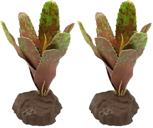 Lucky Reptile Scape it Easy - Bromelie Neoregelia grün ca. 20 cm - Dekopflanze für Terrarien (Packung mit 2)