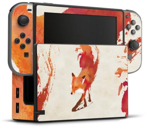 DeinDesign Skin kompatibel mit Nintendo Switch Folie Sticker Fuchs Graphic Herbst