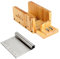 Outils de coupe de savon Nicole Set 2 Boîte de coupe de pain de bois réglable et lame de coupe de savon Fournitures de fabrication de savon