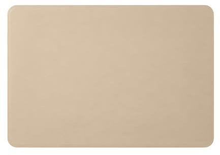 Eglooh - Herms - Schreibtischunterlage aus Leder Beige cm 90x60 - Handwerkliche Nähte und abgerundeten Kanten - Made in Italy