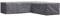 Perel Schutzhülle für Gartenmöbel, Abdeckplane, Abdeckhülle Garten, Möbel Abdeckung, Schutz Gartenmöbel, Winterabdeckung, grau, L-förmig, 215 x 215 x 70 cm