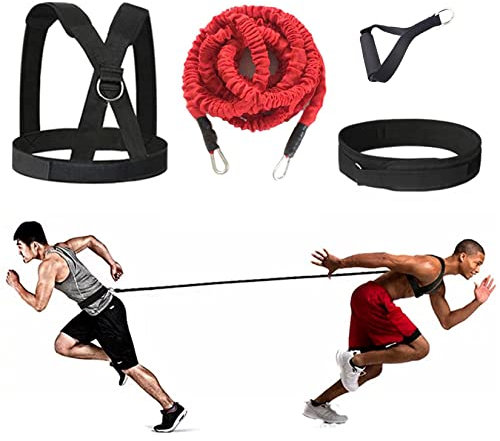 sunSign Bungee Widerstandsband, Set für Taekwondo, Hockey, Tennis, Fußball, Basketball, Fechten, seitliche Bewegung, Sprint, Übergeschwindigkeit, 4-teilig