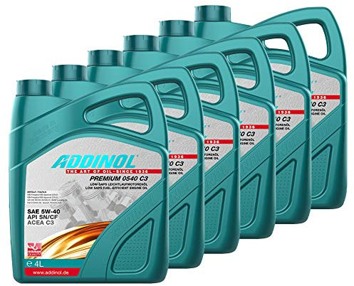 Addinol 6X Motoröl Motorenöl Motor Motoren Motor Oil Engine Oil Benzin Diesel 5W-40 Premium 5W40 C3 4L 72098025