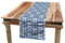 ABAKUHAUS Blau Tischläufer, Indigo-viktorianischer Entwurf, Esszimmer Küche Rechteckiger Dekorativer Tischläufer, 40 x 180 cm, Benzinblau Türkis und Weiß