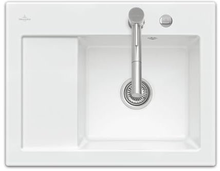 Villeroy & Boch Subway 45 Compact - 3313 02 R1 Weiß (alpin) Keramikspüle Excenterbetätigung