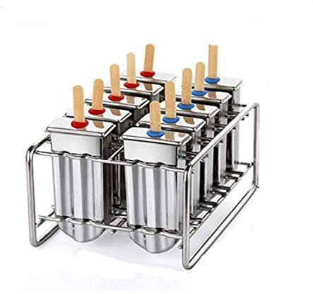 Ensemble De 10 Popsicle Mold Metal Edelstahl Bpa Free for Kids Moule à Glace Moulle à Glace INOX Convient pour Une Utilisation Popsicle Maison
