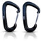 12 KN Karabiner 2er Set - Karabinerhaken groß - Karabiner Hängematte - Karabiner Schwarz - Outdoor Karabiner - Karabiner Set - 2 Stück (Schwarz)