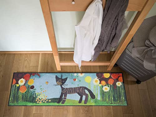 Salonloewe Rosina Wachtmeister Fußmatte Margherite 35 x 120 cm Läufer Katzen bunt