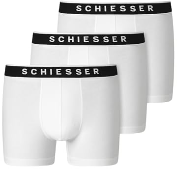 Schiesser Herren 3 PACK Boxershorts Bio Baumwolle Multipack - 95/5 Organic
