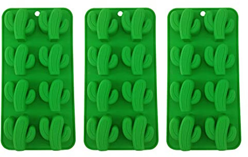 VICASKY 3stücke Teiliges Set Silikon Kaktus Backformen Kreative Eiswürfelform DIY Schokoladen Und Süßigkeitenmoulds Lebensmittelechtes Material Für Küche Farbe Zufällig