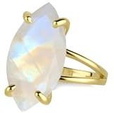 Charmante Frauenringe von Anemone Jewelry - Marquise Moonstone Ringe in 14k Gold - Handgefertigte 14k Goldringe für Frauen - Kostenlose Geschenkbox und Gravur