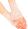 iSpchen Damen Spitzenhandschuhe Brauthandschuhe Hochzeithandschuhe Netzhandschuhe Sommer Sonnenschutz Spitzen Blume Handschuhe Kurz Fingerlose Fahrradhandschuhe für Damen Hochzeit, Party, Kostüm
