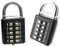 zeng Lot de 2 Cadenas à Combinaison à Boutons – Sécurité Numérique 10 Chiffres (Code Fixe 5 Chiffres) pour Casier Sport, Clôture, Boîte à Outils (Noir)