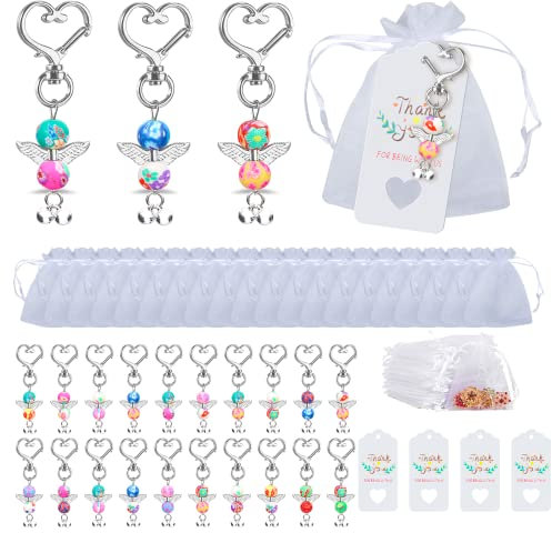 GOLDNICE 20 llaveros de Ángel de la Guarda Colores, Detalles Regalos Boda Bautizo Comunion para Invitados, Recuerdos Recordatorios de Comunión Bautizo Boda Decoracion Niños Niña, Regalos Invitaciones