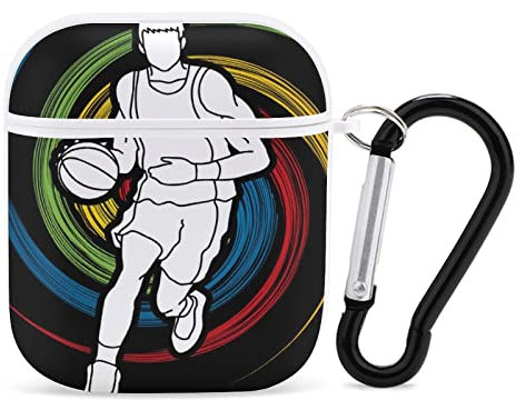 Airpods-Hülle Farbe Hintergrund-Basketball Airpod Hard Case Cover Kopfhörerhüllen Für Apple Airpods1 Airpods2