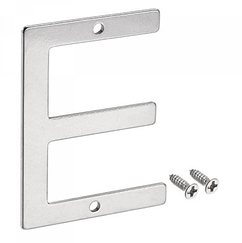sourcing map Stainless Steel House Letter, 2.76 Inch Letter E for Mailbox Hotel Address Door Sign, Polishing