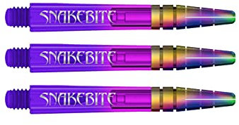 RED DRAGON Peter Wright Snakebite Nitrotech Intermediate Violett Ionic Dart Stiele - 2 Sets pro Packung (insgesamt 6 Stiele)