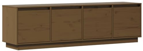 vidaXL Meuble TV Marron Miel 156x37x45 cm Bois de pin Massif