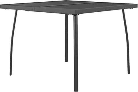 vidaXL Table de Jardin Anthracite 100x100x72 cm Treillis d'acier, Table d'extérieur, mobilier de Jardin, mobilier de Patio, Table de Patio