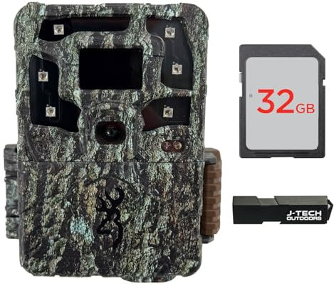 Browning Strike Force Pro X 1080 Trail Game Camera Bundle Includes 32GB Memory Card and J-TECH Card Reader (24MP) | BTC5PX1080