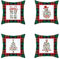 Weihnachtsbaum Kissenbezug 70 x 70 cm Sofakissen Super Weich Kopfkissen 4er Set Geschenke Kissen Deko Kissenhülle mit Reißverschluss Kopfkissenbezug Quadrat Kissen für Schlafzimmer Wohnzimmer R335