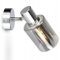 Wandlampe Wandleuchte| Chrome | 1-flammig | Lampe 1x E27 | 230V | Modern Design | 535 verchromt Glas Wohnzimmerlampe