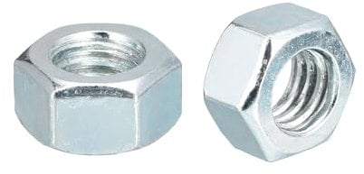 METALLIXITY Hex Nuts (7/16-20) 12Pcs, Carbon Steel Fine Thread Zinc Plated Hexagon Nut Hardware - for DIY Home Repair Machinery, Silver