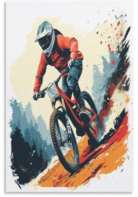 UNRXJZLVM Fahrrad Poster;Wandbild Kunstdruck Wand-DekoRatteionen Mit Eindrucksvollen Farben 20x30inch(50x75cm)