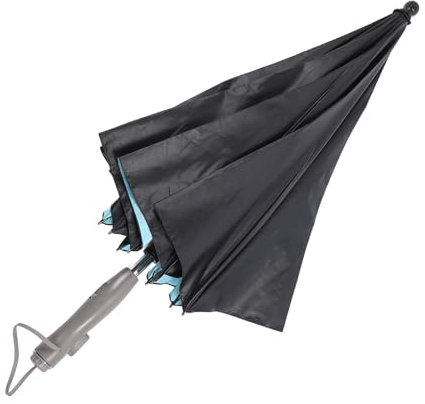 CCYLEZ Paraguas con Ventilador con Tachuelas Tipo C, Sombrilla Recargable de Vinilo 190T, Tela de Parachoques Resistente a los Rayos UV con Batería Incorporada para el Verano (Exterior