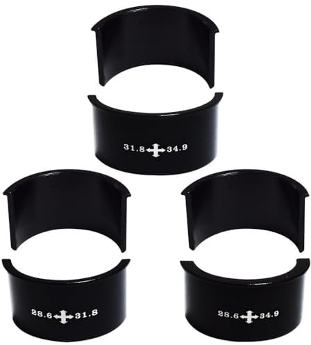 Pirhosigma Set of 3 Kinds Front Derailleur Adjust Conversion Clamp Shim Spacer Adapter Sheet 28.6 to 31.8 to 34.9mm Aluminum Alloy for MTB Mountain Road Bicycle