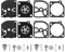 YINETTECH 2 Sätze Vergasermembran-Reparatursatz 036153100 Kompatibel mit ZAMA RB-72 Dolmar PS-34 PS-36 PS-41 PS-45 Vergaser
