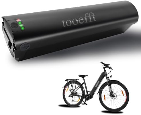 tooefft 48V ErsatzAkku für E-Bike Polluno Plus 2023、Polluno Pro2023、Netuno Plus 2024、Polluno Plus 2024, 48 V, 15Ah Type B L355mm