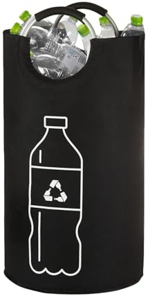 Botellas de depósito plegable para la colada, 82 L, grande, recipiente de almacenamiento con asas, colector de botellas, resistente al agua para clasificar la ropa, botellas de depósito