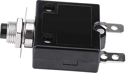 Réinitialiser le Disjoncteur de Commutateur Thermique Manuel de Surcharge de Protection 8A 10A 15A 18A 20A 30A DC AC NOIR (30A)