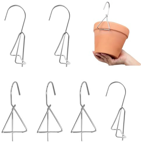 KeaJuidy 12 pièces Crochets pour plantes à suspendre Crochets muraux pour porte-plantes (2 styles)