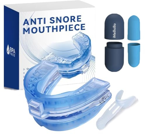 Schnarchschiene,Schnarchstopper (mit Ohrstöpseln) Anti Schnarch Schiene,Schnarchfrei pro,Schnarchschiene für Männer und Frauen,Anti Schnarch Mundstück (2-Gen-Blau mit Ohrstöpseln)