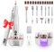 Torno para Uñas Profesional - Inalámbrico 13 en 1 con Lampara UV, Pantalla LED y Velocidad Ajustable, Lima Eléctrica Recargable por USB para Manicura y Pedicura