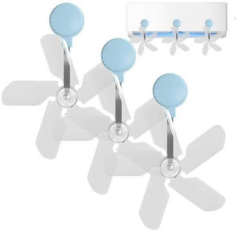 Bohany Klimaanlagen Windabweiser,Windschutz Für -Klimageräte - 3-fach AC Luftführungs-Leitschienen Mit Anti-Direktblas-Führung Für Effiziente Kühlung Und Heizung Zirkulation