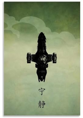 Firefly Serenity Ship Ästhetisches Wandkunst-Poster für Wohnzimmer, Schlafzimmer, dekorativer Maldruck, 60 x 90 cm, ungerahmt, 8