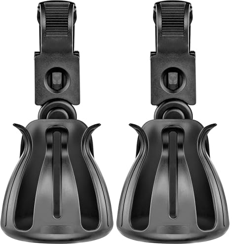 reer 84021 Clip&Go Cup Holder, Getränke-Halter für Kinderwagen, schwarz (Packung mit 2)
