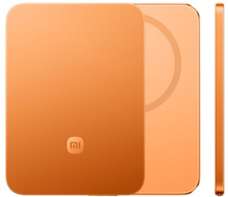 Xiaomi Ultrathin Magnetic Power Bank 5000mAh 15W Compatible con MagSafe para iPhone Batería Externa Ultrafina y Ligera con Carga inalámbrica, Compatible con iPhone 17/16/15/14/13/12, Orange