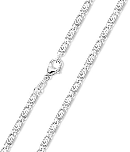 Materia S-Panzerkette Silber 925 Damen 1,8mm diamantiert 40 cm K44-40cm